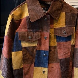 Vintage Wilsons Leather Cropped Patchwork Jacket